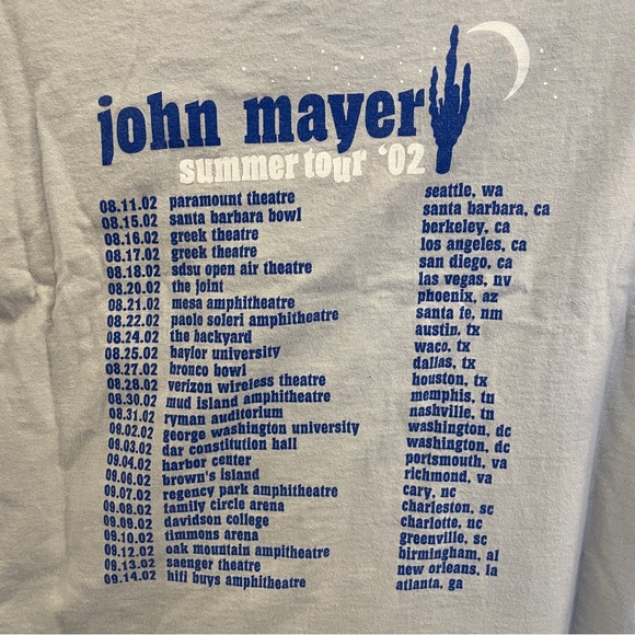 Vintage John Mayer concert date t-shirt - Picture 4 of 5